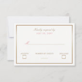 Blush and Gold Simple Wedding Invitting Rsvp (Voorkant)