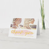 Blush and Gold Two Photo | Afstuderen Hartelijk da Folie Wenskaart (Voorkant)