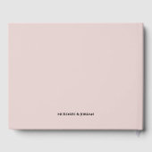 Blush and Gold Watercolor Flowers Personalized Gastenboek (Achterkant)