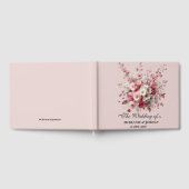 Blush and Gold Watercolor Flowers Personalized Gastenboek (Volledig)
