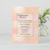 Blush and Gold Wedding Rehearsal Dinner Invitation Kaart (Staand voorkant)