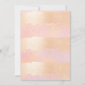 Blush and Gold Wedding Rehearsal Dinner Invitation Kaart (Achterkant)