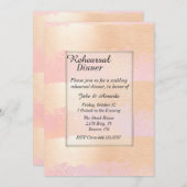 Blush and Gold Wedding Rehearsal Dinner Invitation Kaart (Voorkant / Achterkant)