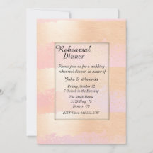 Blush and Gold Wedding Rehearsal Dinner Invitation
