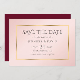 Blush and Gold Wedding Save the Date