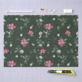 Blush and green kerstWaterverf Flowers Tissuepapier (Craft)