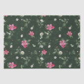 Blush and green kerstWaterverf Flowers Tissuepapier (Voorkant)