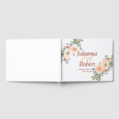Blush and green waterverf floral bruiloft gast gastenboek (Volledig)