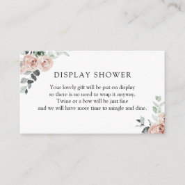 Blush and Greenery Display Douche Behuizing Kaart