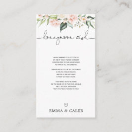 Blush and Greenery Honeymoon Wish Fund Informatiekaartje