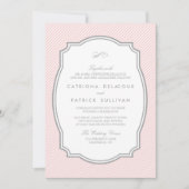 Blush and Grey  Lijst Wedding Kaart (Voorkant)
