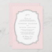 Blush and Grey  Lijst Wedding Kaart (Voorkant / Achterkant)