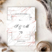 Blush and Grey Swirls Wedding Uitnodigingen Wikkel