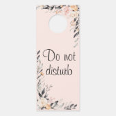 Blush and Grey Wedding Hotel Room Gereserveerd Deurhanger (Achterkant)