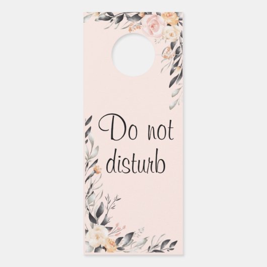 Blush and Grey Wedding Hotel Room Gereserveerd Deurhanger (Achterkant)