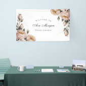 Blush and Ivory Rose Floral Bridal Shower Spandoek (Beurs)