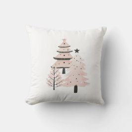 Blush and Neutral Christmas Tree Decorative Pillow Kussen
