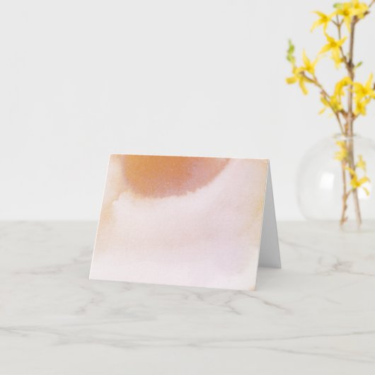 Blush and Ochre Waterverf Note Card Kaart (Gele Bloem)