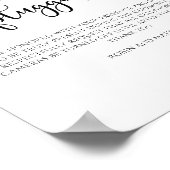 Blush and Peach Floral, Unplugged Ceremony Sign Poster (Hoek)