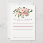 Blush and Roos Gold Baby shower Advice voor mama Kaart (Voorkant)