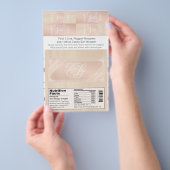 Blush and Roos Gold Snoep Bar en Nugget Wrappers Flyer (Hand)