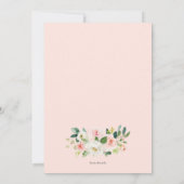 Blush and White Flowers Het is een meisje Baby sho Kaart (Achterkant)