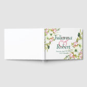 Blush and white waterverf floral bruiloft gast gastenboek (Volledig)