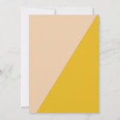 Blush and Yellow Bold Geometric Bridal Brunch Kaart (Achterkant)