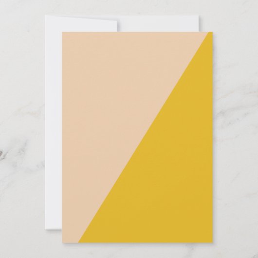 Blush and Yellow Bold Geometric Bridal Brunch Kaart (Achterkant)