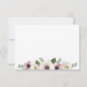Blush Anemone Boeket RSVP-kaart RSVP Kaartje (Achterkant)