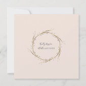 Blush Anemone Twig Fern Eucalyptus Birthday Party Kaart (Achterkant)