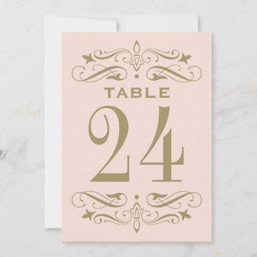  Blush Antiek Bloei Tafelnummer (Voorkant)