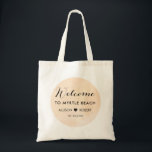 Blush Apricot bruiloft welkomsttas, Waterverf Tote Bag<br><div class="desc">Modern. Minimaal. Fijne. Dit collectie gebruikt schone lijnen,  klassieke lettersoorten,  en een zachte achtergrondtextuur aan creëer en elegant kijkt uw speciale dag.</div>