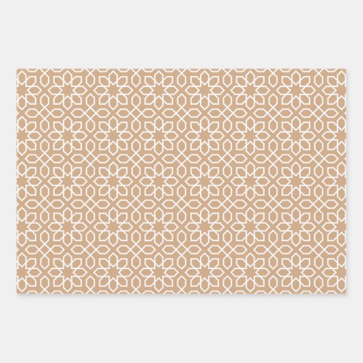 Blush Arabic Geometric Pattern Inpakpapier Vel (Voorkant 2)