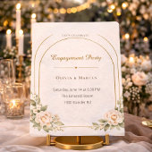 Blush Arch Engagement Style Invitation Kaart