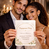 Blush Arch Engagement Style Invitation Kaart