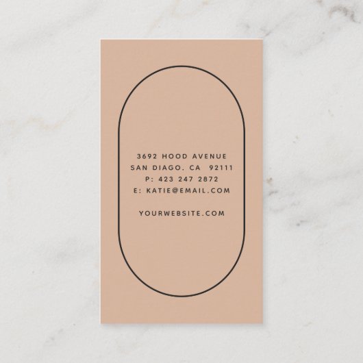 Blush Arch Lashes Beauty Minimalist Visitekaartje (Achterkant)