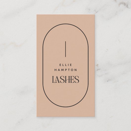 Blush Arch Lashes Beauty Minimalist  Visitekaartje (Voorkant)