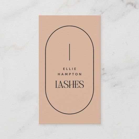 Blush Arch Lashes Beauty Minimalist  Visitekaartje (Voorkant)