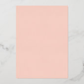 Blush Art Deco IJzerwerk Roze Gouden Trouwdag Folie Uitnodiging (Achterkant)
