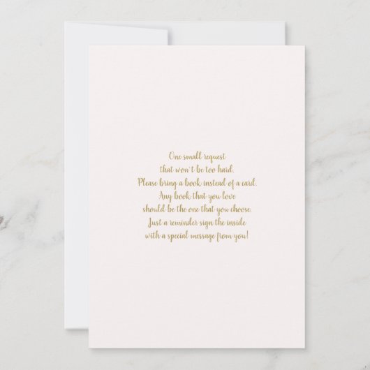 Blush Baby in Bloom Baby shower Meisje Invitation Kaart (Achterkant)