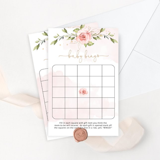 Blush baby shower bingo game (Creator heeft geüpload)