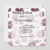 Blush-Baby shower Kaart (Achterkant)