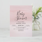 Blush Baby shower Nodig uitvinding uit Kaart (Staand voorkant)