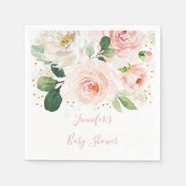 Blush | Baby shower van goudbloemen Servet