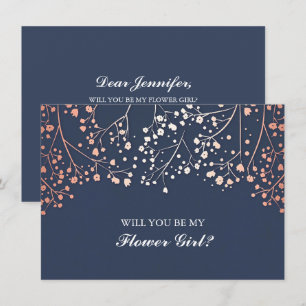 Blush Baby's Breath Wedding Bloemenmeisje Kaart