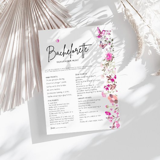 Blush Bachelorette Scavenger Hunt Bruidsspel