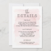 Blush Bachelorette Weekend Uitnodiging (Achterkant)