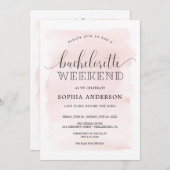 Blush Bachelorette Weekend Uitnodiging (Voorkant / Achterkant)