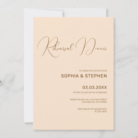 Blush Background Minimalism Rehearings Kaart (Voorkant)